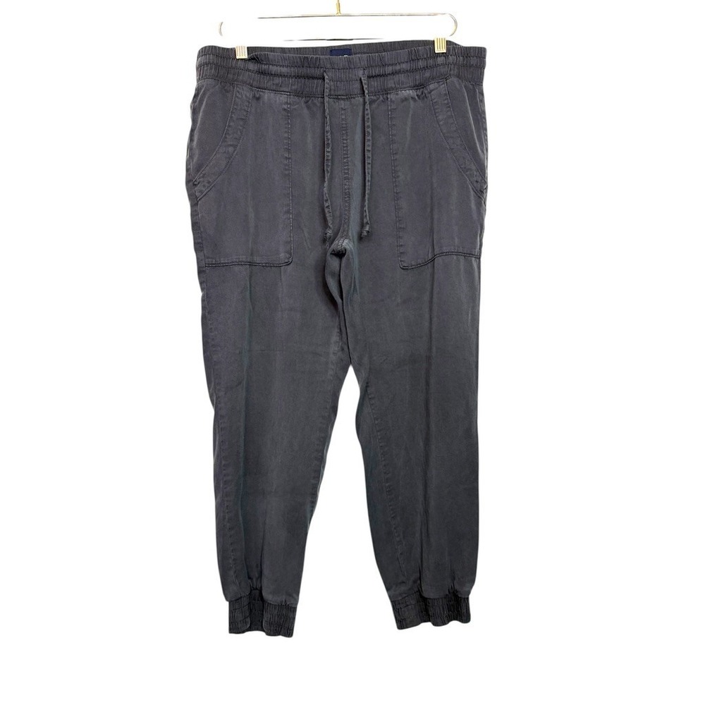 GAP Women Gray Jogger Pants Drawstring Waist‎ Pockets Lyocell Size M